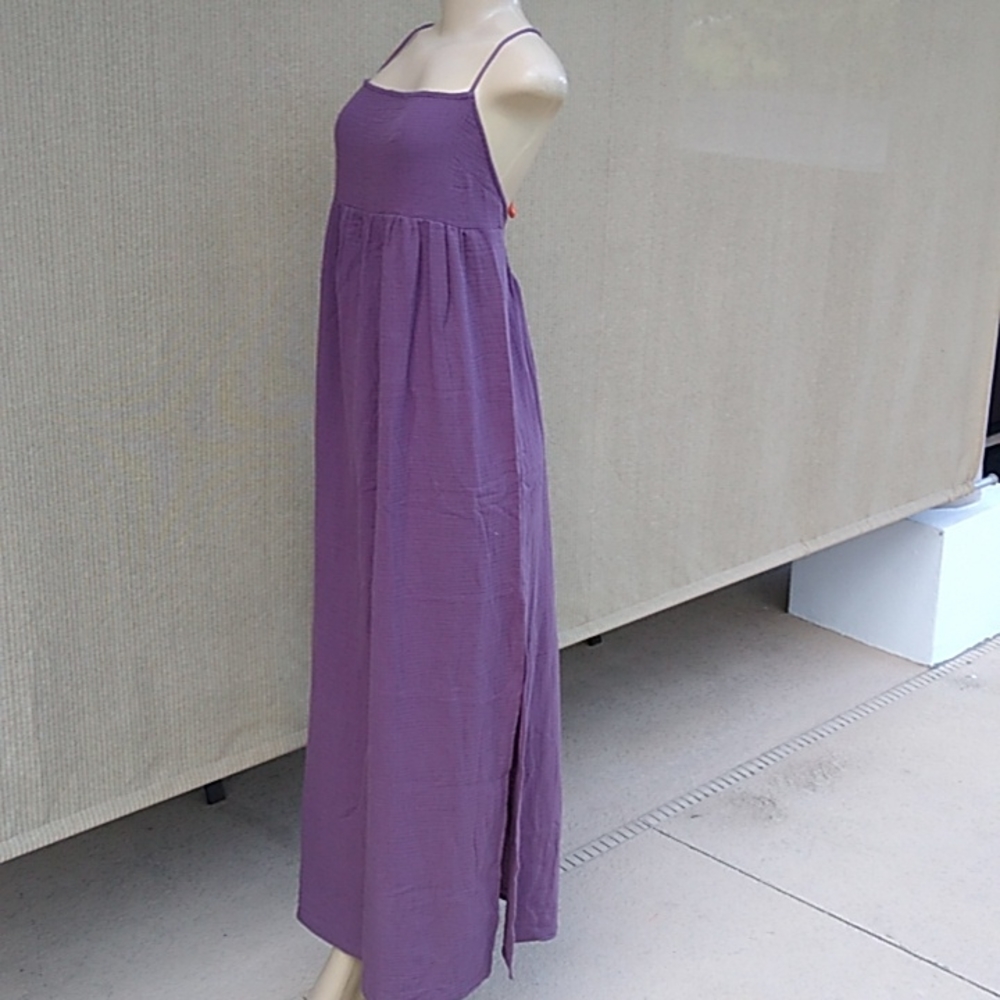 NWT Shade & Shore Women's Dusk Sleeveless Cotton Maxi Cover Up Dress - Size S - Picture 3 of 8
